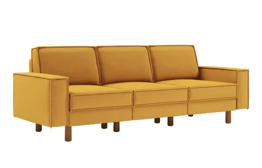 Canapea 3 locuri, Atelier del Sofa, 918CMF1248, Otel, Muștar / Nucă