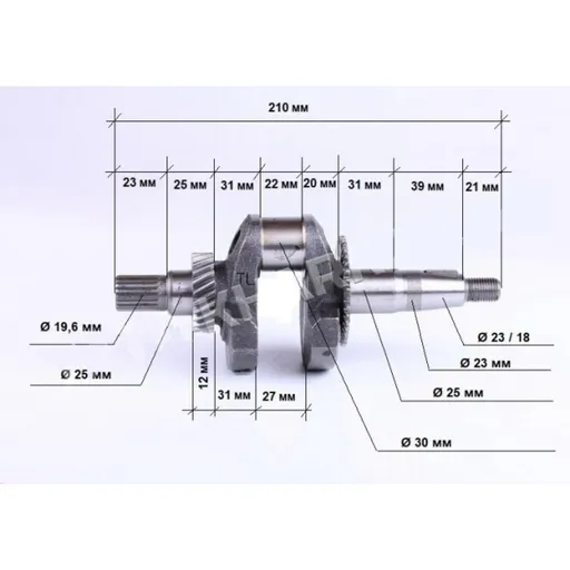 Ambielaj motor cu ax canelat 19 dinti de 5-7 CP