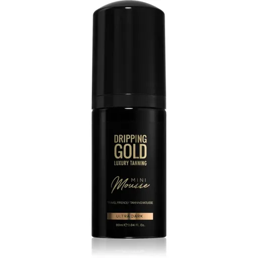 Dripping Gold Luxury Tanning Mini Mousse spumă bronzare pentru față și corp culoare Ultra Dark 90