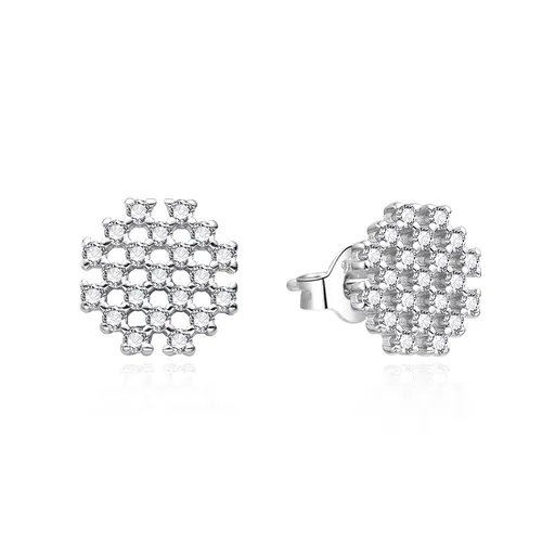 Agato Cercei strălucitori din argint cu zircon AGT-E258PW