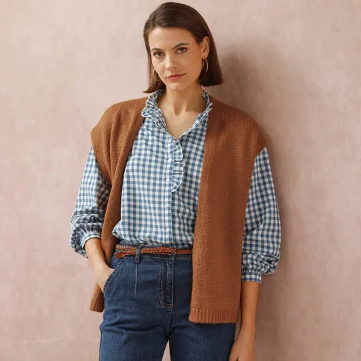 Vestă tricotată fin