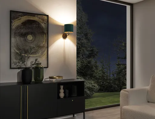 Aplica de perete ELTAP, Vespillo, 26x18x24 cm, 1xE27, 15W, otel/PVC, verde/auriu