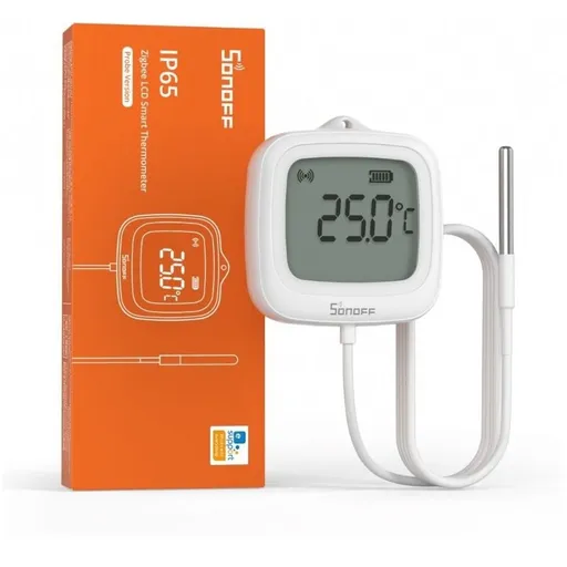 Senzor de temperatura ZigBee LCD Sonoff SNZB-02LD (cu sonda) / 6920075743104