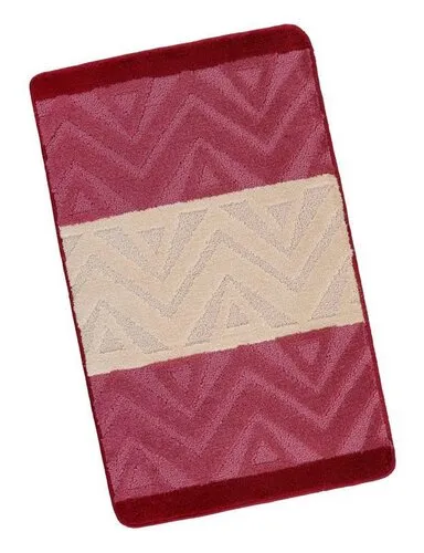 Bellatex Covora de baie Bany Chevron burgundy, 60x 100 cm