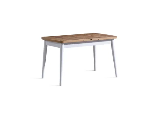 Masa extensibila, Hanah Home, Milla, 117x75x70 cm, Alb / Natural