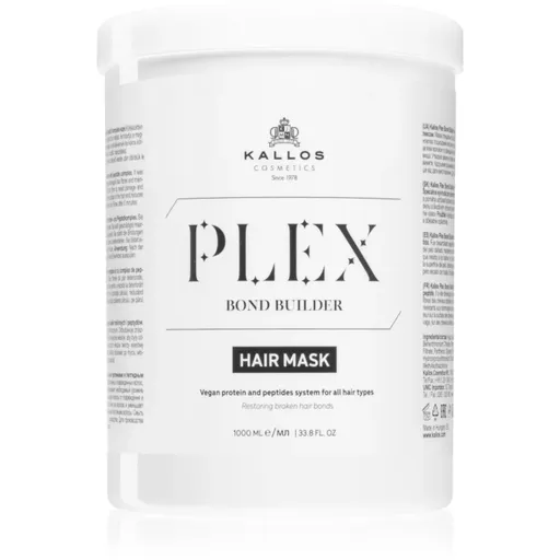 Kallos Plex Hair Mask masca pentru regenerare pentru par degradat sau tratat chimic 1000 ml