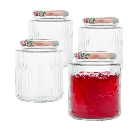 Borcane de conservare Altom cu capac și etichetă 450 ml, 4 buc., 450 ml