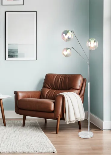 Lampadar Paxton, TRIO, 30x18x200 cm, 10W, 3x E27, metal, argintiu