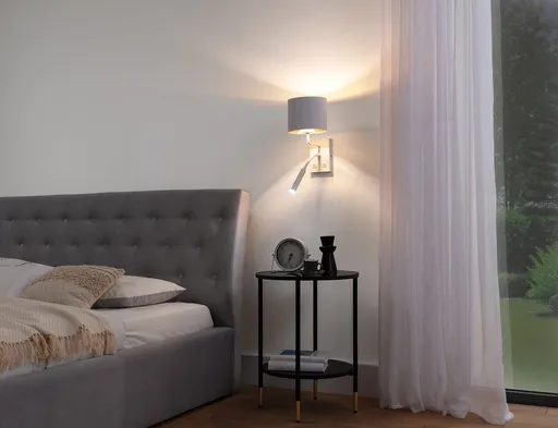 Aplica de perete ELTAP, LA-VES-SC2-WG, Vespillo, 26x18x38 cm, 1xE27, 1xG9, 15W/8W, otel/PVC, alb/auriu