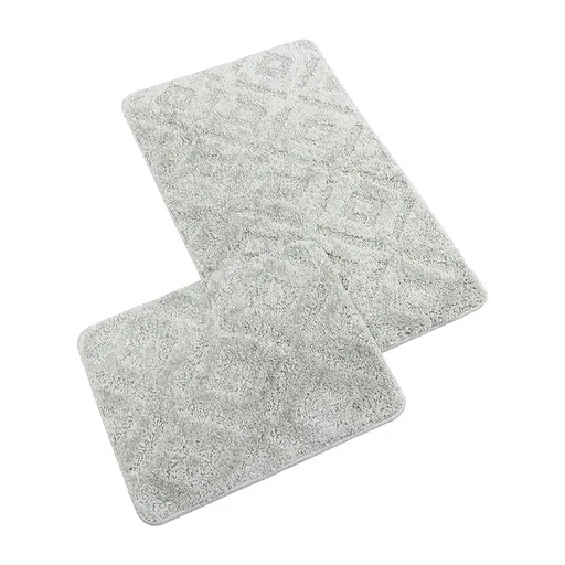 Bellatex Set de covorașe de baie fără decupaj BANYSILVER gri deschis, 60 x 100, 60 x 50 cm, gri deschis