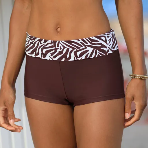 Costum de baie cu talie reglabilă și imprimeu Zebra