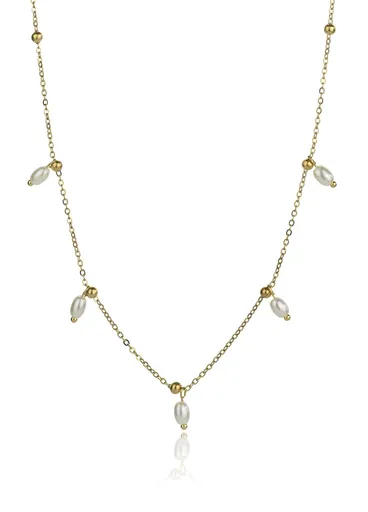 Emily Westwood Colier pentru femei placat cu aur cu perle sintetice Shiloh EWN24015G