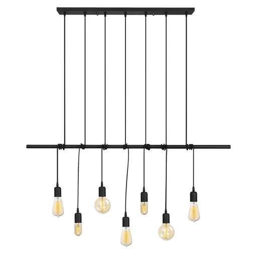 Candelabru Opviq Salkim, 120x180 cm, 7 x E27, 40W, negru