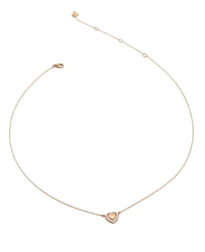 Guess Colier placat cu aur Inimă cu zirconii Jardin JSBN04456JWYGT/U