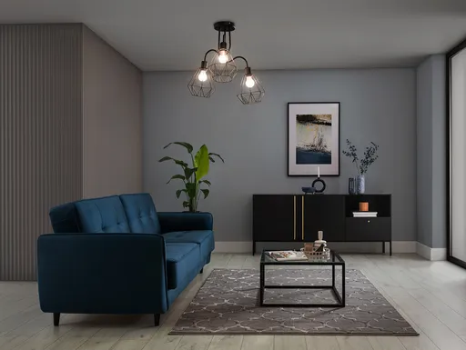 Lustra ELTAP, Bendinni, 51x51x50 cm, 3xE27, 15W, otel, negru