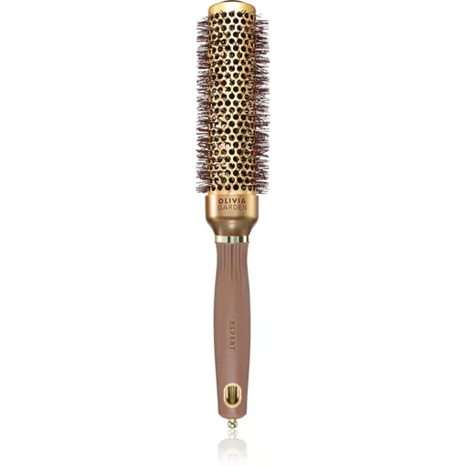 Olivia Garden Expert Blowout Speed Gold&Brown perie rotundă pentru păr 35mm 1 buc