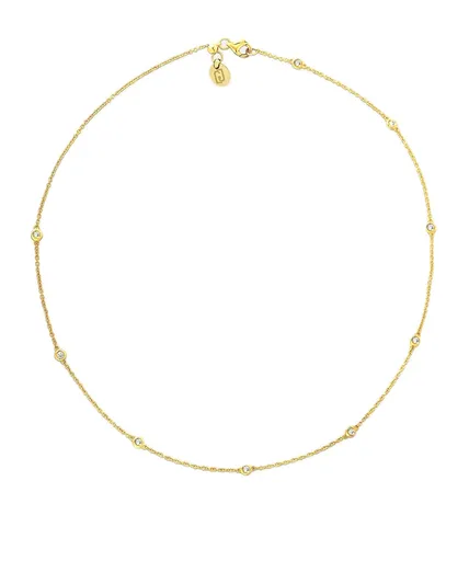 Liu Jo Colier fin placat cu aur cu zircon LJ2466