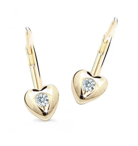 Cutie Jewellery Cercei din aur pentru copii C1556-55-X-1 alb