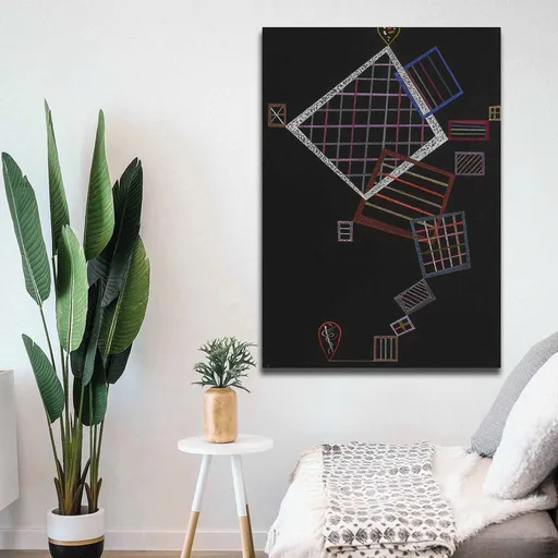 Tablou decorativ, 70100KANDINSKY020, Lemn, Multicolor