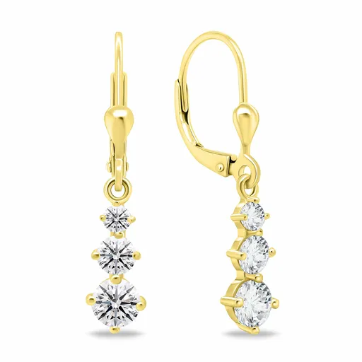 Brilio Silver Cercei frumoși placați cu aur cu zircon EA656Y