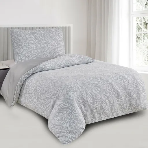 Lenjerie de pat din jacard Colorado gri, 140 x 200cm, 70 x 90 cm, gri