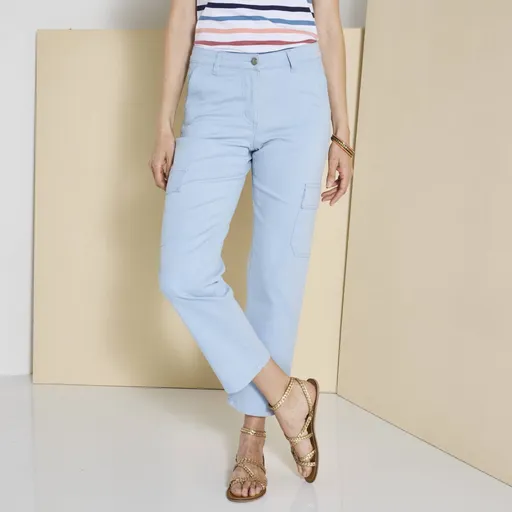 Pantaloni cargo 7/8 din pânză