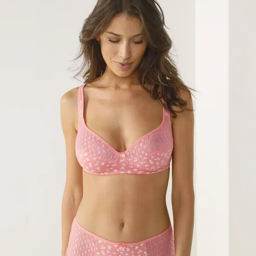 Sutien Coria cu dantelă și imprimeu floral, fără armătură