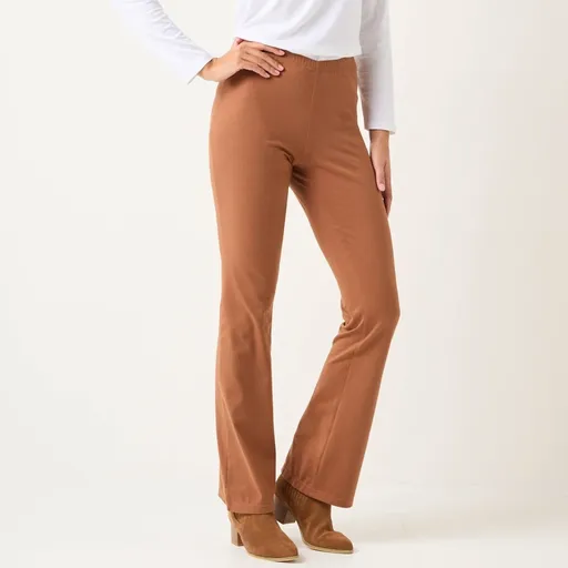 Colanți tip bootcut cu talie elastică