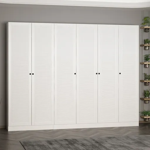 Cuier de perete, Hanah Home, Noah, 270x210x35 cm, Alb