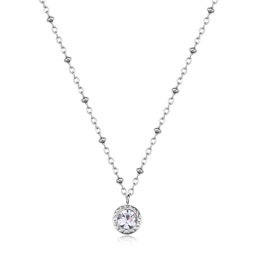 S'Agapõ Colier din oțel decent cu pandantiv Aurora SAR56