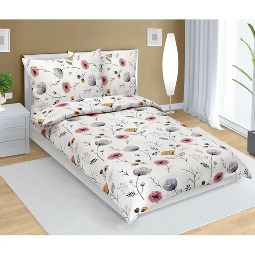 Bellatex Lenjerie de pat creponată Makovice bej,140 x 200, 70 x 90 cm, 140 x 200 cm, 70 x 90 cm