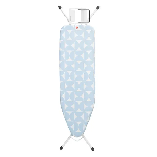 Masa de calcat Brabantia B 1005617, 124x38 cm, 7 pozitii de reglare, Suport fier de calcat, Albastru deschis