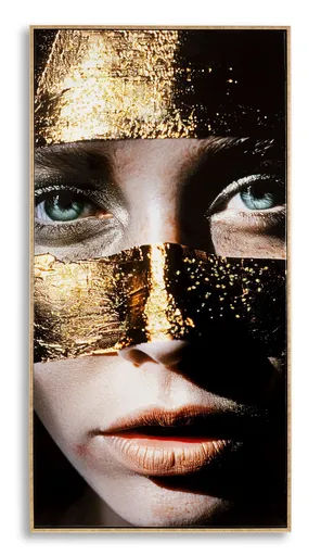 Tablou decorativ Nairobi -B, Mauro Ferretti, 52x102 cm, lemn de pin/canvas pictat si lacuit, multicolor