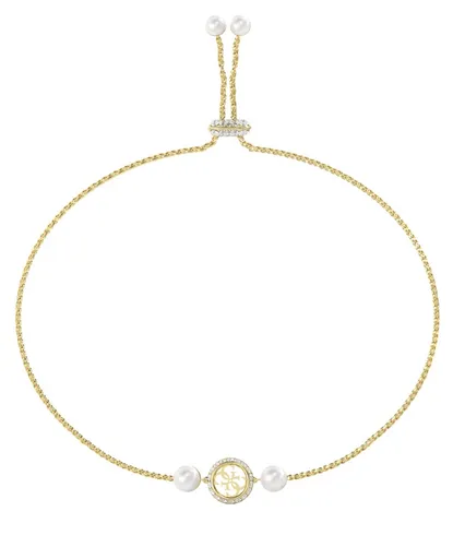 Guess Brățară elegantă placată cu aur Tiny Pearly JUBB05520JWYGT/U