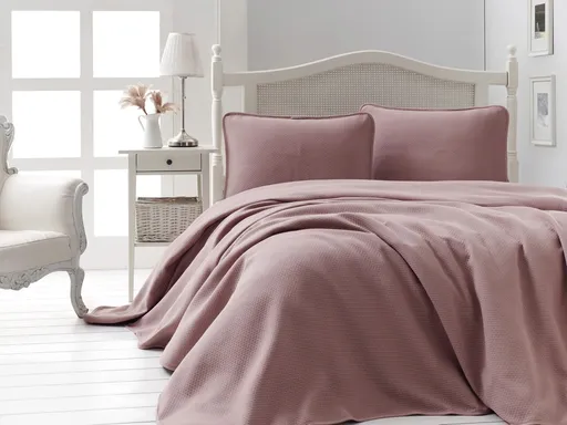 Set cuvertura pique dubla, L'essentiel Maison, Liv, Roz prafuit