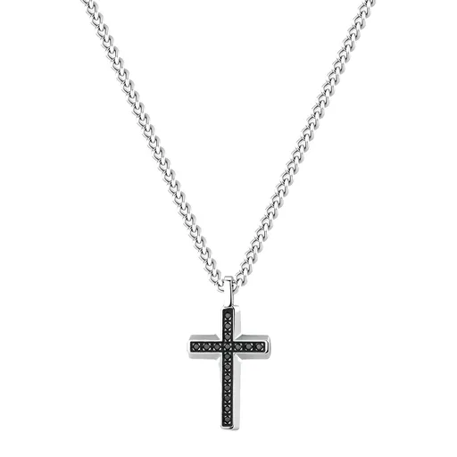 Brosway Colier din oțel cu cruce Backliner BBC01