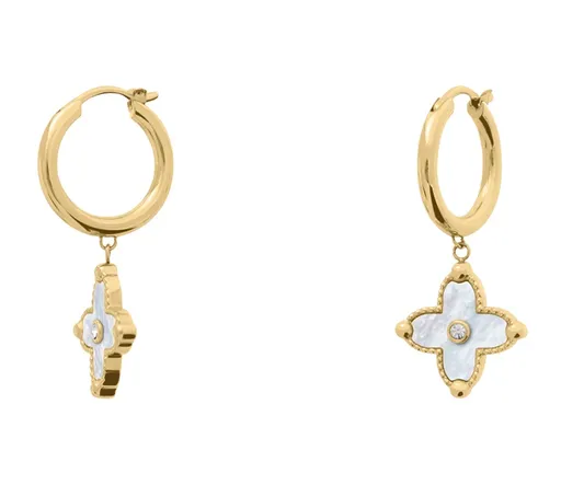 Pierre Lannier Cercei placați cu aur cu sidef Rubya BJ23A6211