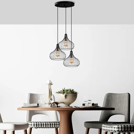 Lustra, Opviq, 942FLG1603, Negru/Maro antic