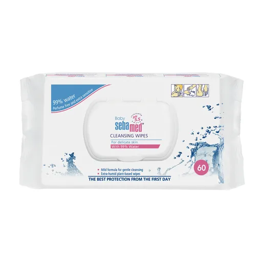 Sebamed Șervețele umede pentru copii cu 99 % apă Baby (Cleansing Wipes) 60 buc