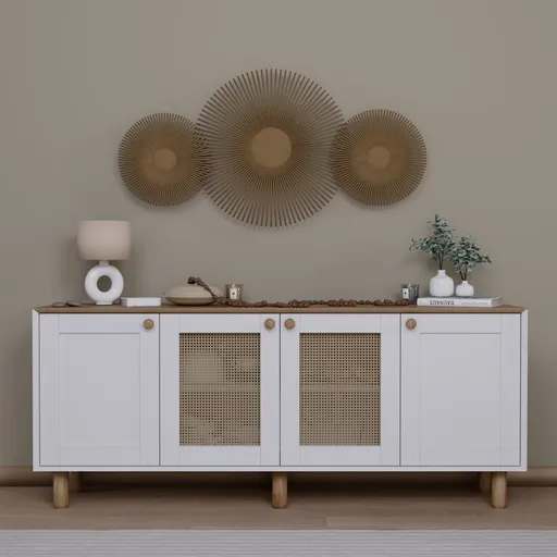 Consola, Hanah Home, Bohemian 1600-145, 180x75x40 cm, Nuc deschis