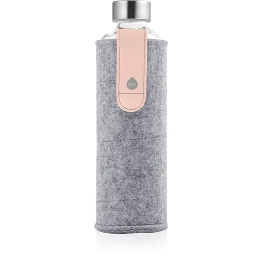 Equa Mismatch sticlă pentru apă + husă din pâslă culoare Pink Breeze 750 ml