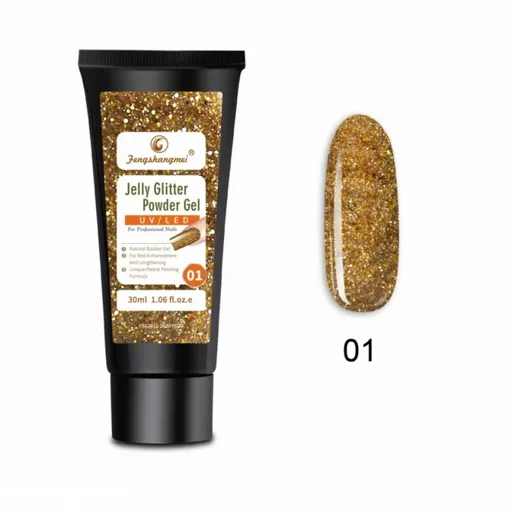 Polygel Jelly Glitter FSM 30ml - 01