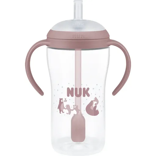 NUK Perfect Match Bear biberon cu pai 8m+ 260 ml