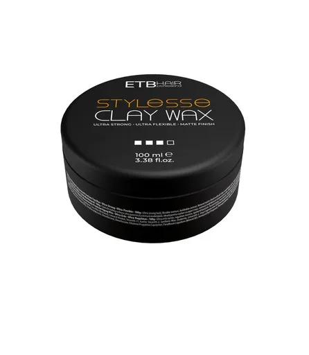 Ceara Profesionala pentru Par cu Fixare Ultra Puternica si Finish Mat, ETB Hair Stylesse Premium Clay Wax