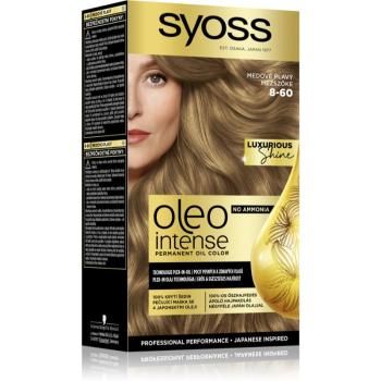 Syoss Oleo Intense Culoare permanenta pentru par cu ulei culoare 8-60 Honey Blond 2x50 ml