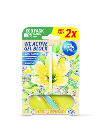 Gel-bloc Ambipur WC Active lămâie&iasomie 2x45 g