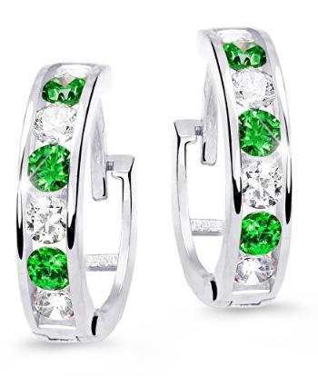 Cutie Jewellery Cercei fermecători pentru copii din aur alb C3345-80-X-2 verde