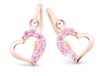 Cutie Jewellery Cercei delicați din aur roz pentru copii C2757-10-10-X-4 roz