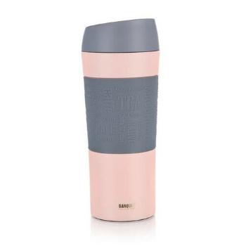 Banquet Cană de călătorie cu pereți dubli MATTY 400 ml, roz, roz
