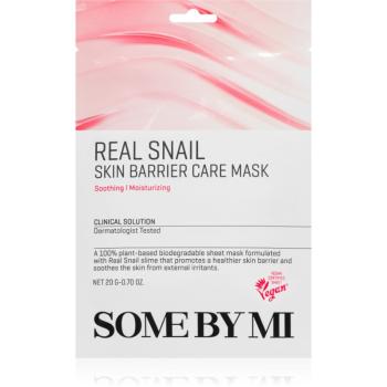 Some By Mi Clinical Solution Snail Skin Barrier Care Mask mască textilă fortifiantă pentru regenerarea și reînnoirea pielii 20 g